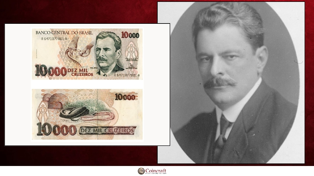 Brazil Cruzeiro Featuring Vital Brazil Mineiro da Campanha (1865 - 1950) - Coincraft